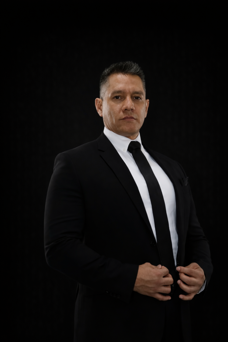 Hombre de traje serio y elegante